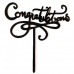 Cake topper congratulations zwart OP=OP